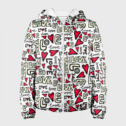 Куртка с капюшоном женская Love Words, цвет: 3D-белый