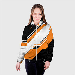 Куртка с капюшоном женская CS:GO Asiimov, цвет: 3D-белый — фото 2