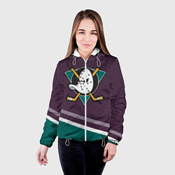 Куртка с капюшоном женская Anaheim Ducks Selanne, цвет: 3D-белый — фото 2