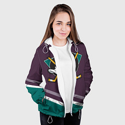 Куртка с капюшоном женская Anaheim Ducks Selanne, цвет: 3D-белый — фото 2