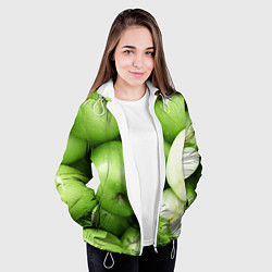 Куртка с капюшоном женская Яблочная, цвет: 3D-белый — фото 2