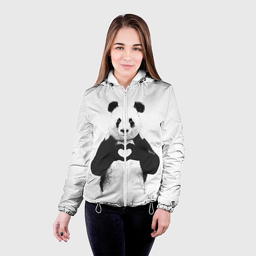 Женская куртка Panda Love / 3D-Белый – фото 4