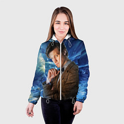 Куртка с капюшоном женская 11th Doctor Who, цвет: 3D-белый — фото 2