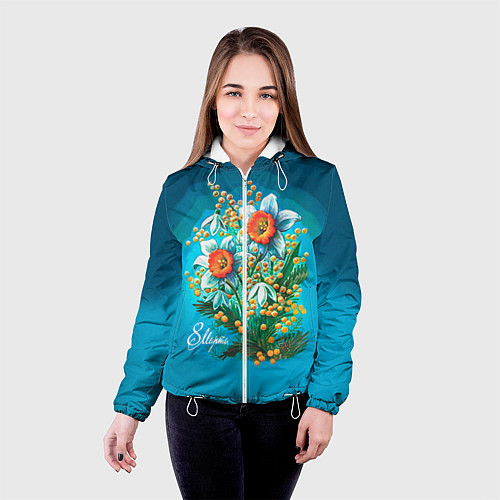 Женская куртка 8 марта ретро / 3D-Белый – фото 4