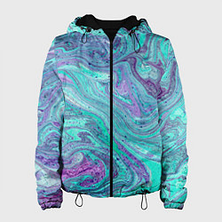 Куртка с капюшоном женская Смесь красок, цвет: 3D-черный