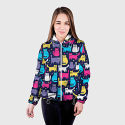 Куртка с капюшоном женская Котятки, цвет: 3D-белый — фото 2