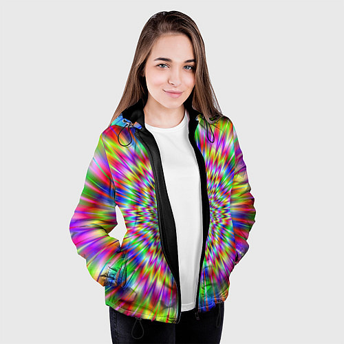 Женская куртка Спектральная иллюзия / 3D-Черный – фото 3