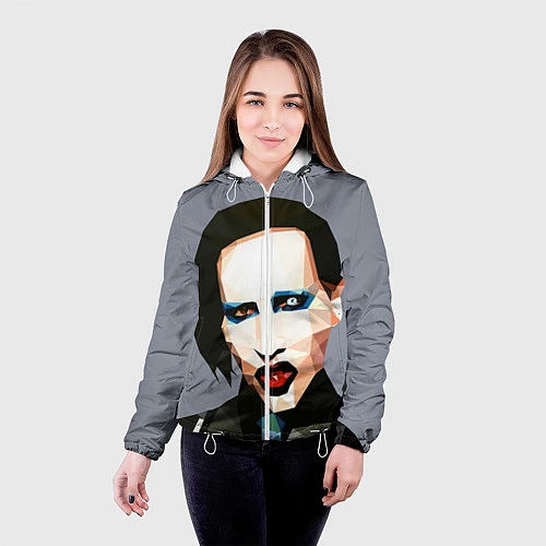 Женская куртка Mаrilyn Manson Art / 3D-Белый – фото 4