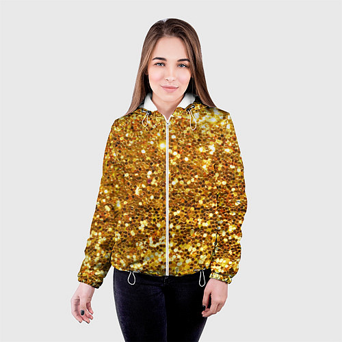 Женская куртка Золотое мерцание / 3D-Белый – фото 4