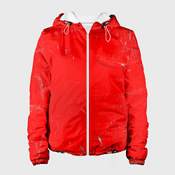 Куртка с капюшоном женская Красная краска, цвет: 3D-белый