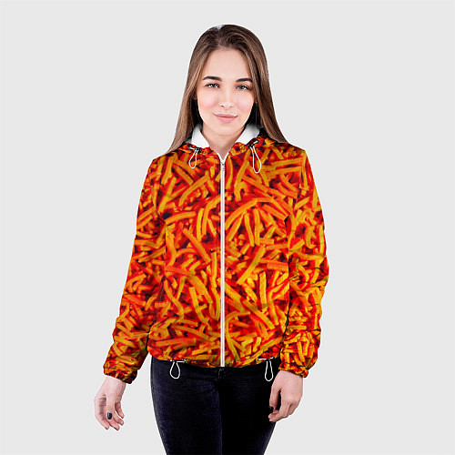Женская куртка Морковь / 3D-Белый – фото 4