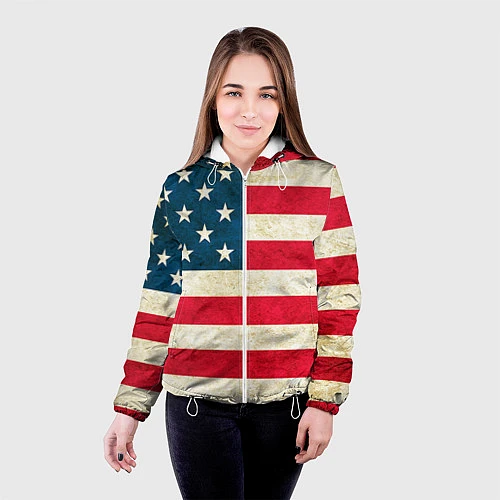 Женская куртка США / 3D-Белый – фото 4