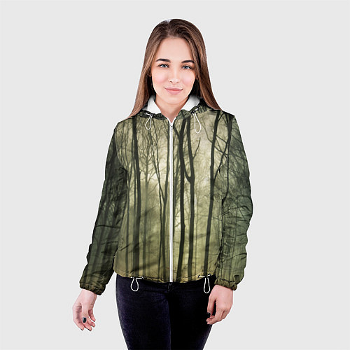 Женская куртка Чарующий лес / 3D-Белый – фото 4