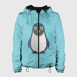 Куртка с капюшоном женская Пингвин, цвет: 3D-черный