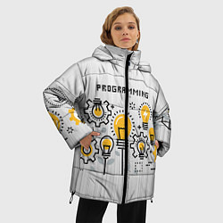 Куртка зимняя женская Программирование 1, цвет: 3D-черный — фото 2