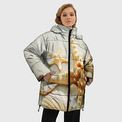 Куртка зимняя женская Морские ракушки, цвет: 3D-черный — фото 2