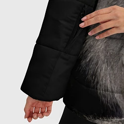 Куртка зимняя женская Глаза гориллы, цвет: 3D-черный — фото 2