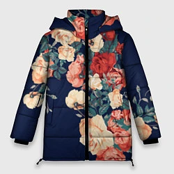 Куртка зимняя женская Fashion flowers, цвет: 3D-черный