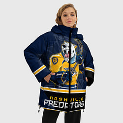 Куртка зимняя женская Nashville Predators, цвет: 3D-светло-серый — фото 2