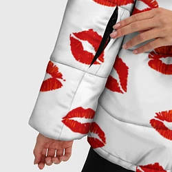 Куртка зимняя женская Поцелуйчики, цвет: 3D-черный — фото 2