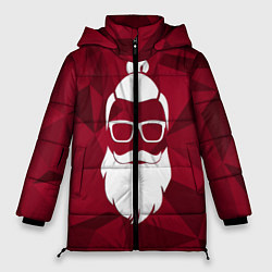 Куртка зимняя женская Санта хипстер, цвет: 3D-черный