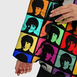 Куртка зимняя женская The Beatles: pop-art, цвет: 3D-черный — фото 2
