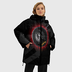 Куртка зимняя женская Cs:go - Guardian pin graffiti, цвет: 3D-черный — фото 2