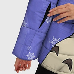 Куртка зимняя женская Тоторо и снег, цвет: 3D-черный — фото 2