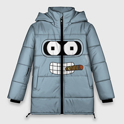 Куртка зимняя женская Лицо Бендера, цвет: 3D-черный