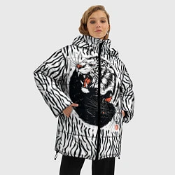 Куртка зимняя женская Yin Yang Tigers, цвет: 3D-светло-серый — фото 2
