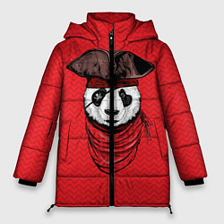 Куртка зимняя женская Панда пират, цвет: 3D-красный