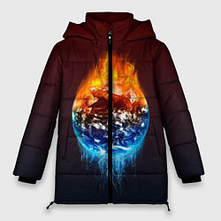 Куртка зимняя женская Огонь против воды, цвет: 3D-черный