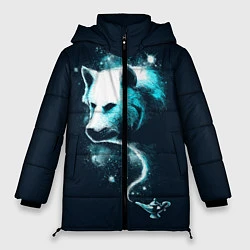 Куртка зимняя женская Галактический волк, цвет: 3D-черный