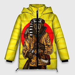 Куртка зимняя женская Медведь охотник, цвет: 3D-черный