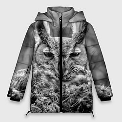 Куртка зимняя женская Ночной филин, цвет: 3D-черный