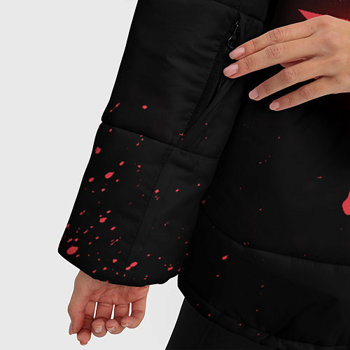 Женская зимняя куртка Astralis: Black collection / 3D-Красный – фото 5