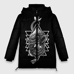 Куртка зимняя женская Магия природы, цвет: 3D-черный