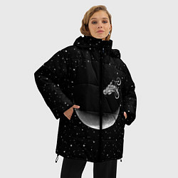 Куртка зимняя женская Астронавт байкер, цвет: 3D-черный — фото 2