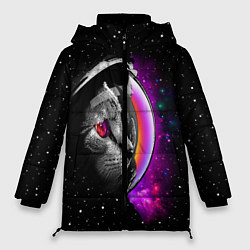Женская зимняя куртка Космический кот