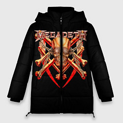 Куртка зимняя женская Megadeth: Gold Skull, цвет: 3D-красный