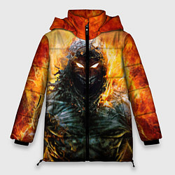 Куртка зимняя женская Disturbed: Monster Flame, цвет: 3D-красный