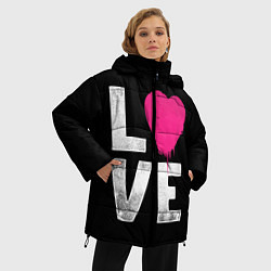 Куртка зимняя женская Love Heart, цвет: 3D-черный — фото 2