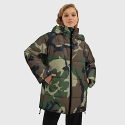 Куртка зимняя женская Камуфляж: хаки/зеленый, цвет: 3D-красный — фото 2