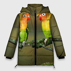 Куртка зимняя женская Два попугая, цвет: 3D-красный
