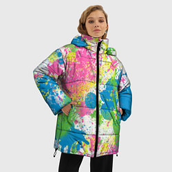 Куртка зимняя женская Брызги, цвет: 3D-черный — фото 2
