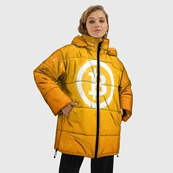 Куртка зимняя женская Bitcoin Orange, цвет: 3D-светло-серый — фото 2
