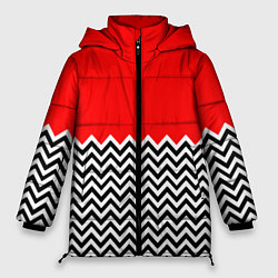 Куртка зимняя женская Твин Пикс: узор, цвет: 3D-красный