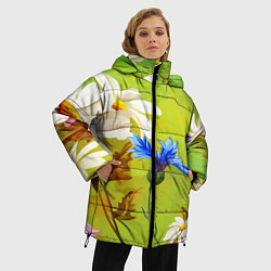 Куртка зимняя женская Цветочный мир, цвет: 3D-черный — фото 2