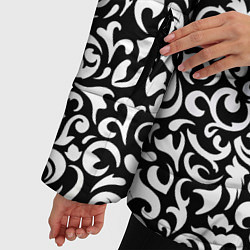 Куртка зимняя женская Винтажные листья, цвет: 3D-черный — фото 2