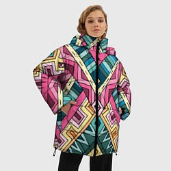 Куртка зимняя женская Этнический стиль, цвет: 3D-черный — фото 2